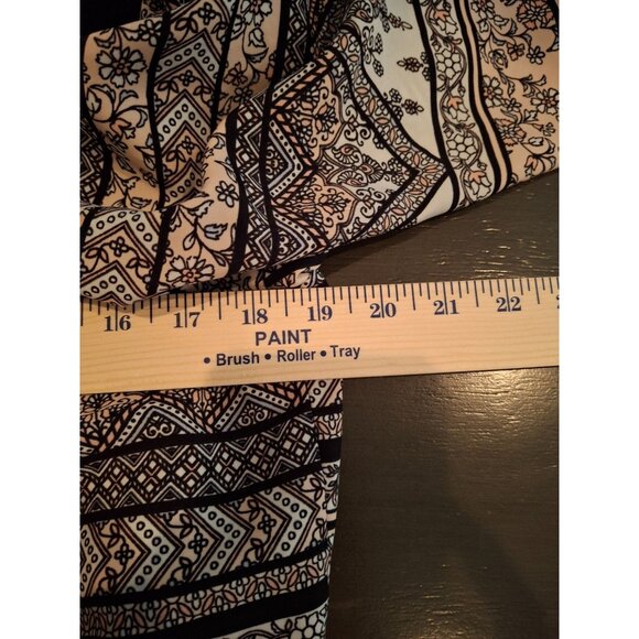 IZ Byer Womens Babydoll Top XL Black White Geometric Boho Y2K Spaghetti Straps - Picture 6 of 7